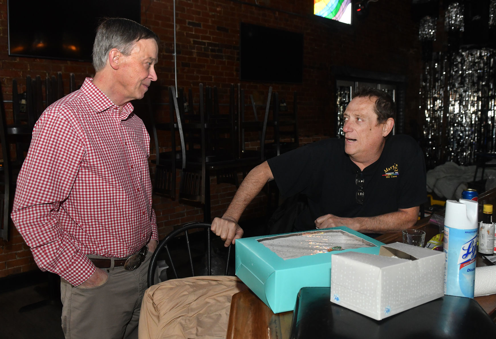 Democratic Presidential candidate John Hickenlooper in Davenport